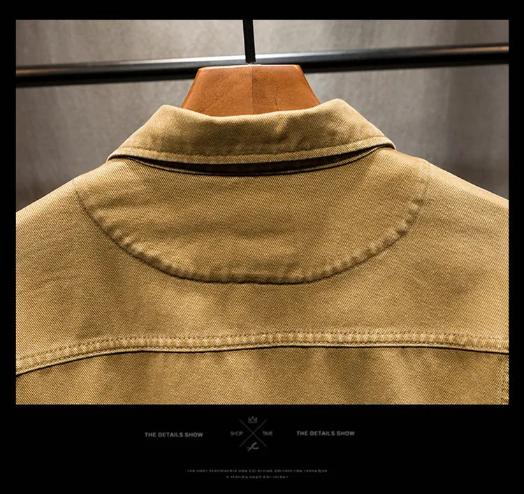 Autumn denim jacket men's big size loose tops plus size men's jacket lab coat tide big size mens jacket 5XL 6XL 7XL