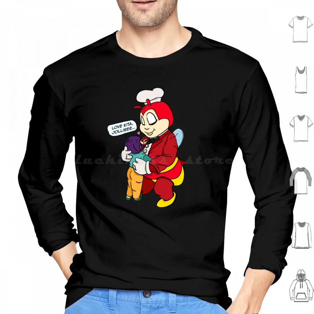 Jollibee Love Kita Pinoy Filipino Hoodie Cotton Long Sleeve Putangina Tangina Tangina Lifestyle Pinoy Pinay Filipino