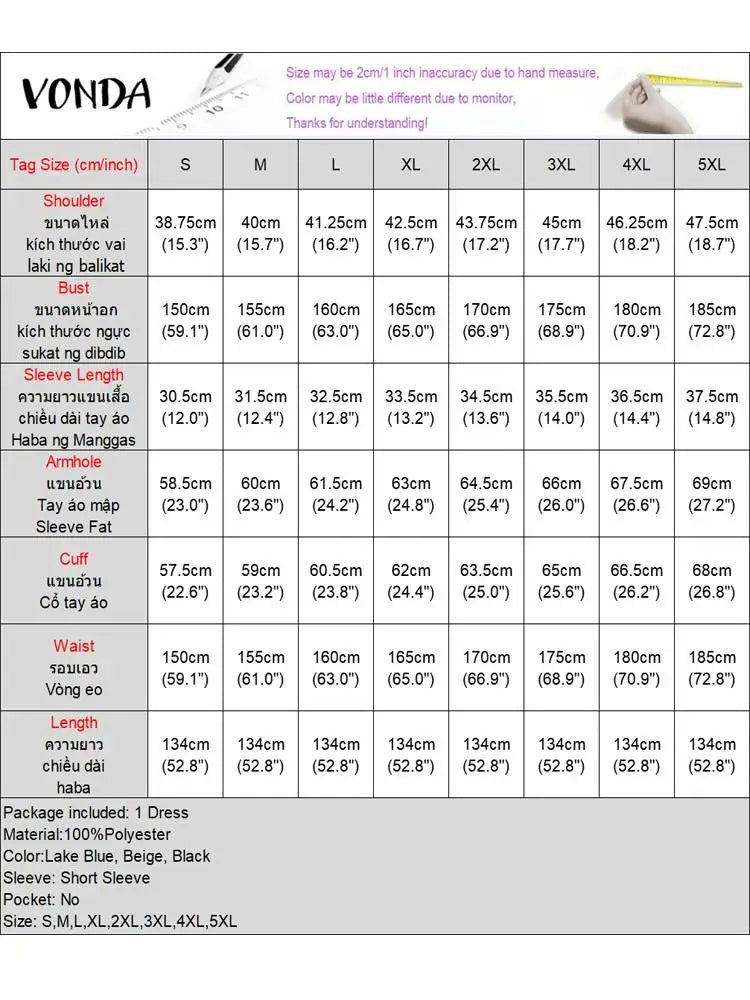 VONDA 2024 Elegant Satin Long Dress Fashion European Maxi Long Dress Sexy Printed Patchwork Bat-wing Sleeve Vestidos Ruffle Robe