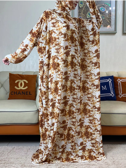 New One Piece Ramadan Muslim Prayer Hijab Garment Women Casual Hooded Abaya Full Cover Long Sleeve Dress Islam Dubai Modest Robe