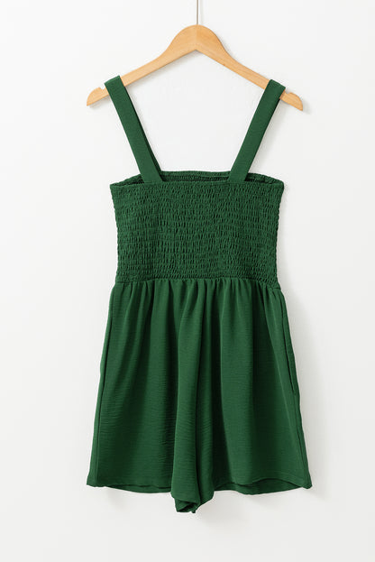 Phalaenopsis Casual Pocketed Smocked Sleeveless Romper