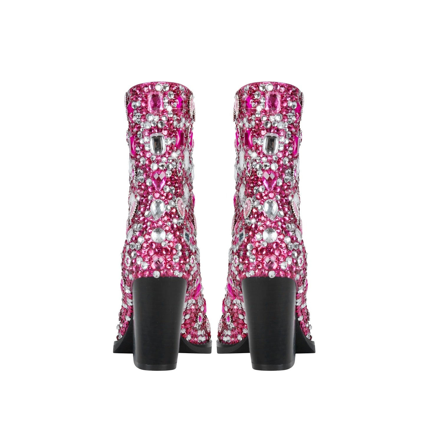 Country Princess Pink Embellished Ankle Boots