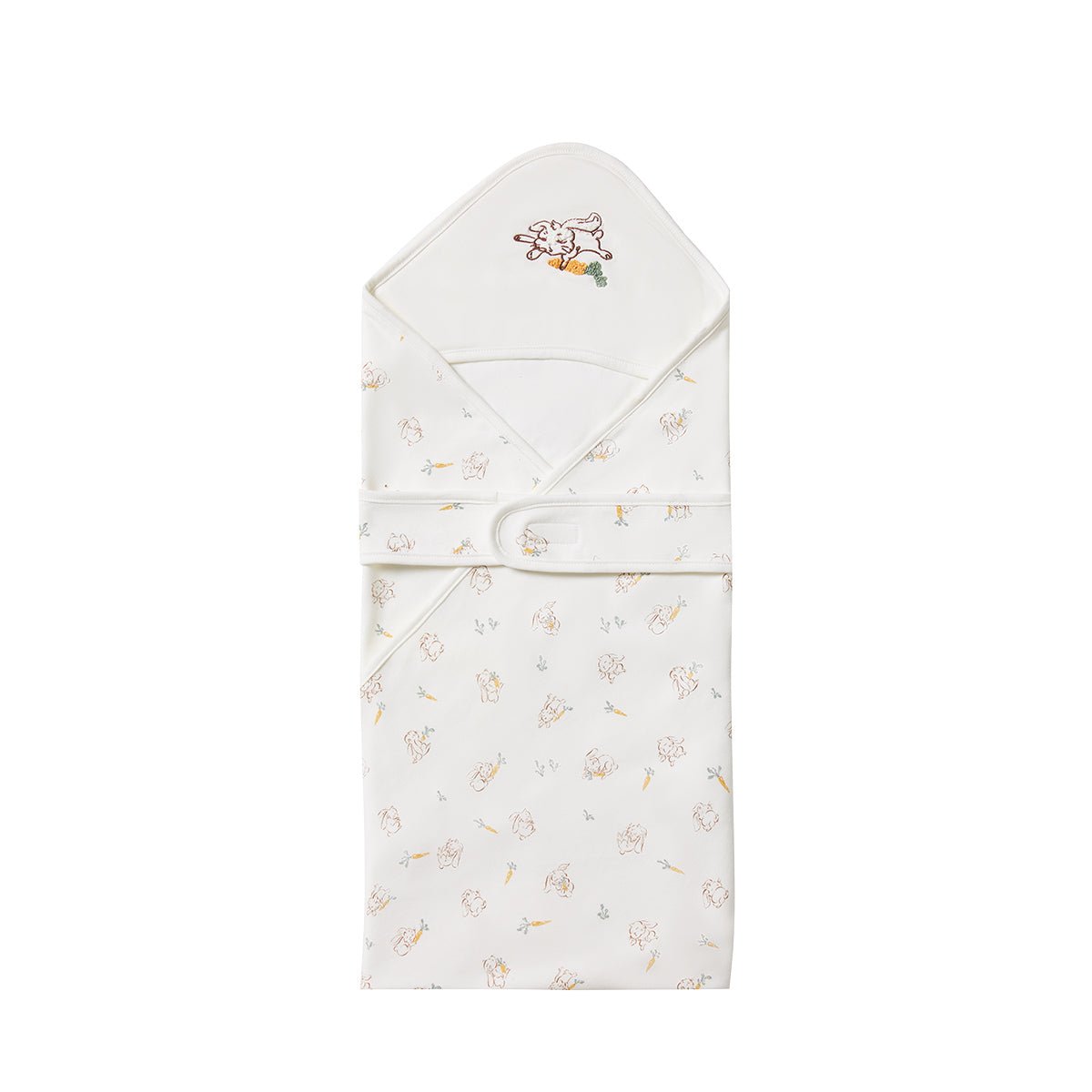 Cute Rabbit Light Cotton Baby White Swaddle Wrap