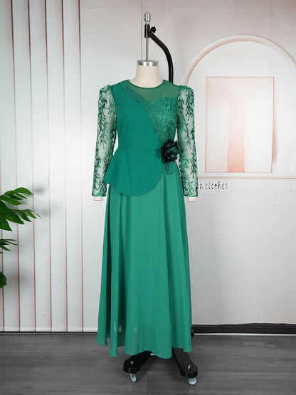 Plus Size African Party Long Dresses for Women  New Dashiki Ankara Sequin Evening Gowns Turkey Outfits Robe Africa Clothing