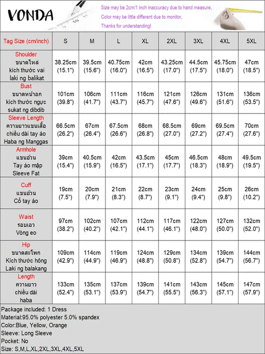 Plus Size VONDA Floral Printed Long Maxi Dress 2025 Elegant Robes Loose Vintage Holiday Casual V-neck Sundress Oversized