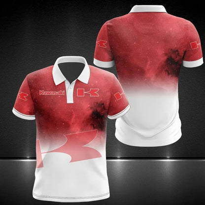 Summer New Casual Men's Top 2025 Kawasaki Motorcycle Sports Fashion Polo Top High Quality Elegant Top