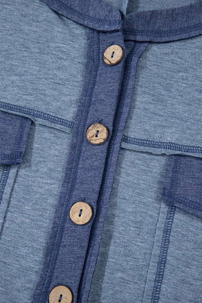 Jet Stream Patchwork Pocket Short Sleeve Jumpsuit