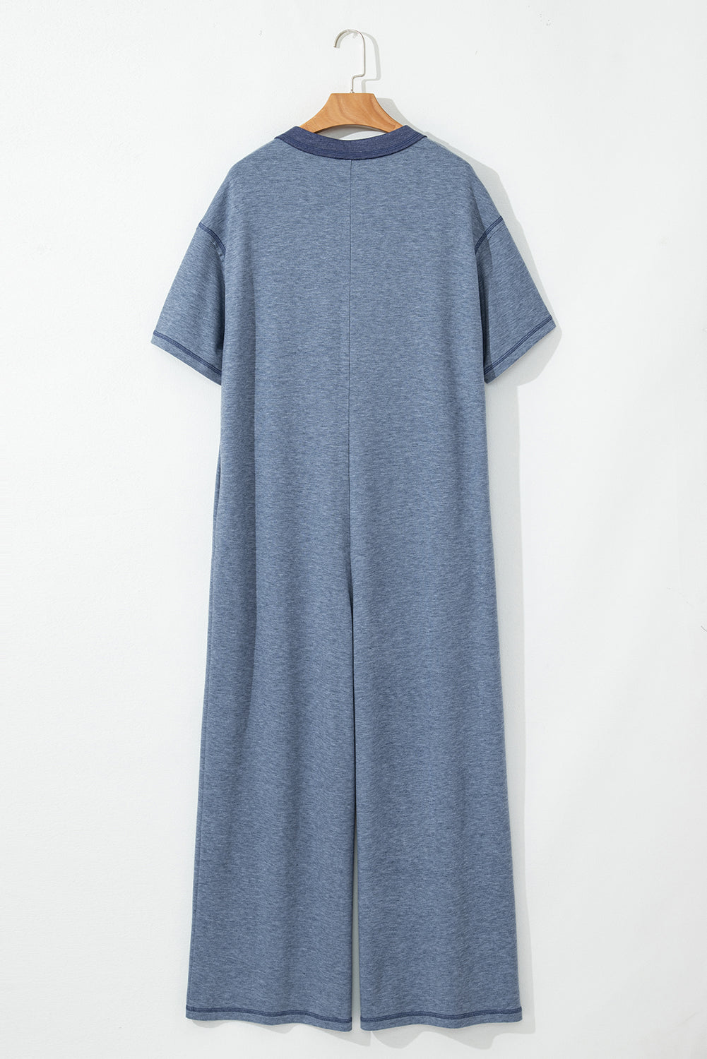 Jet Stream Patchwork Pocket Short Sleeve Jumpsuit