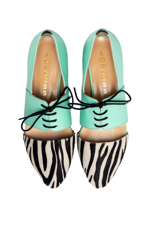 Calf Hair Leather Flat Shoes- Nomad by Lordess