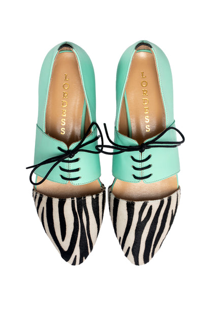 Calf Hair Leather Flat Shoes- Nomad by Lordess