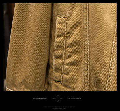 Autumn denim jacket men's big size loose tops plus size men's jacket lab coat tide big size mens jacket 5XL 6XL 7XL