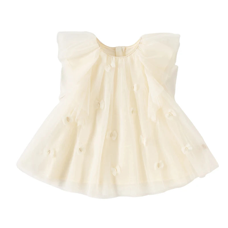 Dave Bella Girl's Princess Dress 2024 New Summer Children's Baby Mesh Noble Cute Sweet Charm Gentle Party DB2240172
