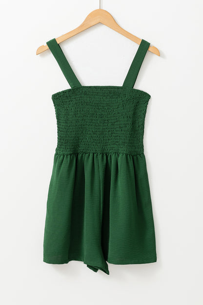 Phalaenopsis Casual Pocketed Smocked Sleeveless Romper
