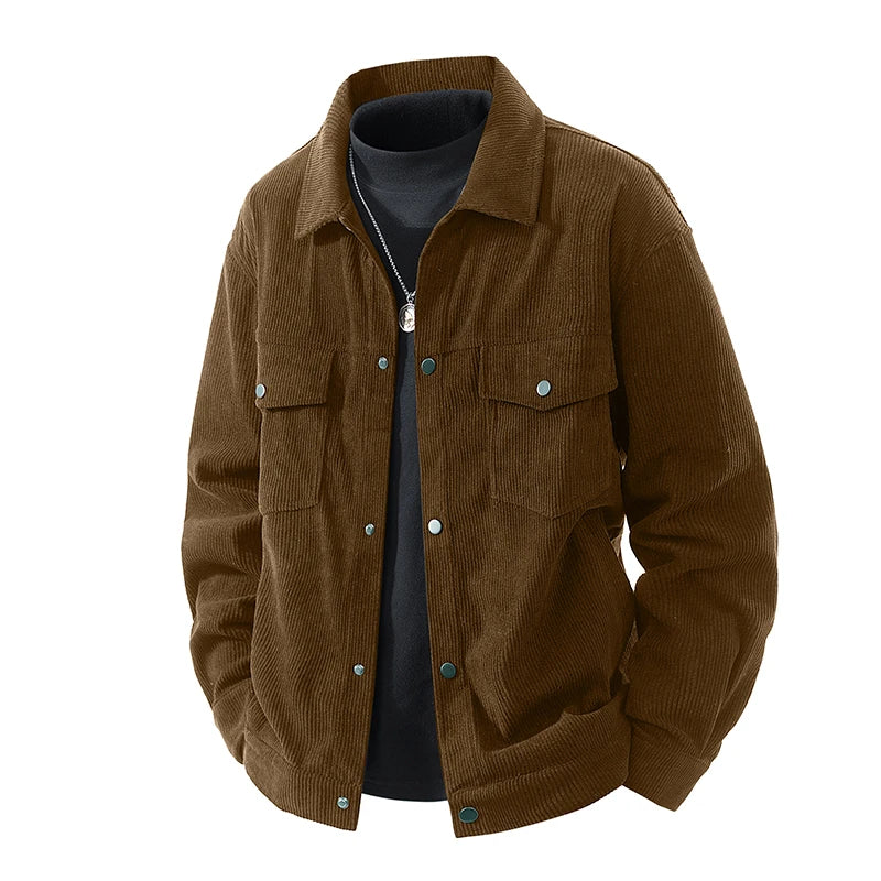 Plus Size 200kg Men's Corduroy Jacket Coat Male Chest Pockets Clothes Casual Work Loose Fit Big Large 6xl 7xl 180kg 190kg