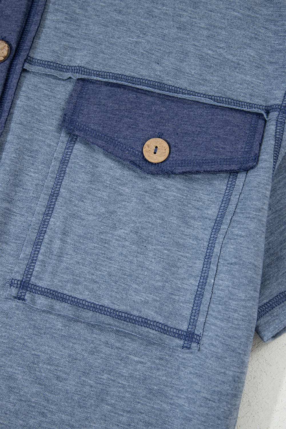 Jet Stream Patchwork Pocket Short Sleeve Jumpsuit