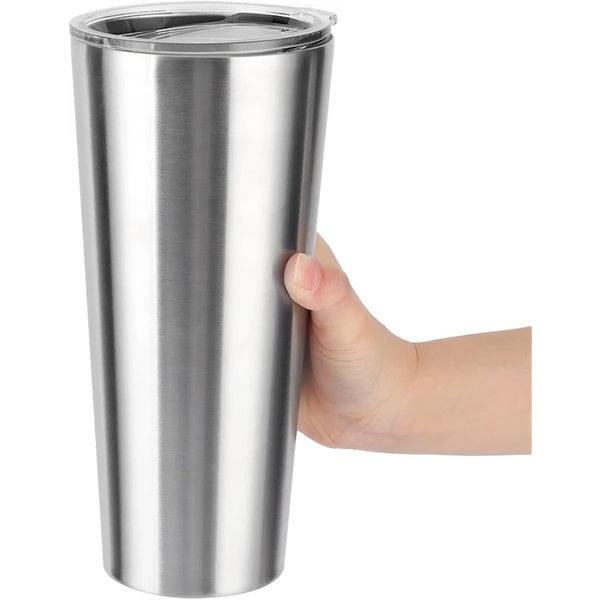 Mug en Acier Inoxydable de 30oz avec Couvercle Transparent, Mug de Voyage à Double Paroi pour Café et Eau, Idéal pour Maison
