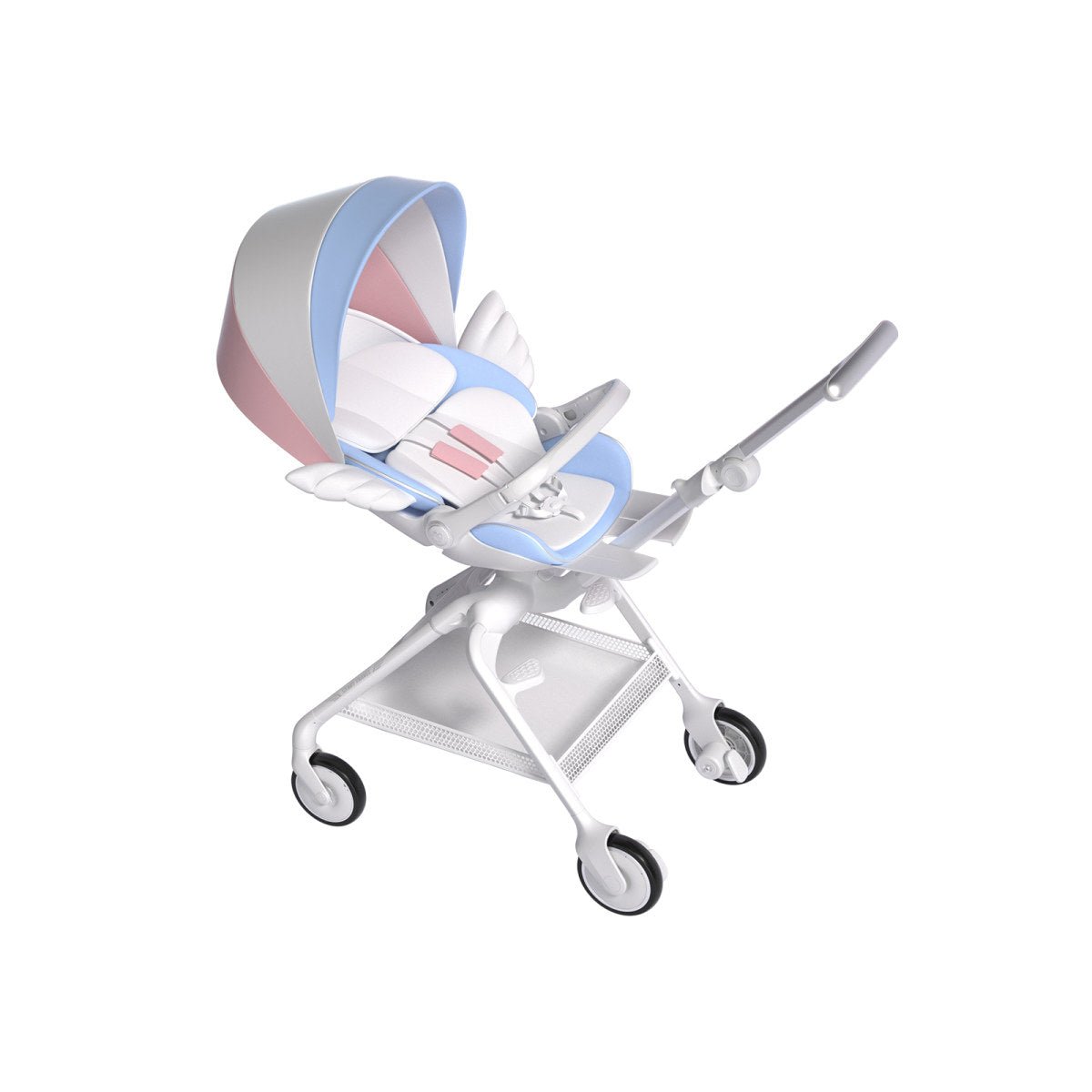 Mini Angel High-view Lightweight Foldable Pink Baby Stroller