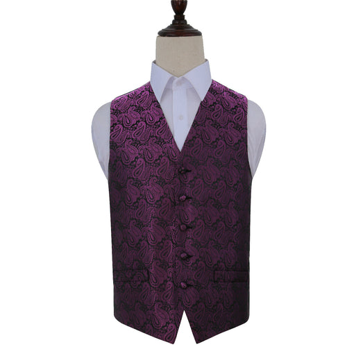Paisley Waistcoat - Purple, 38'