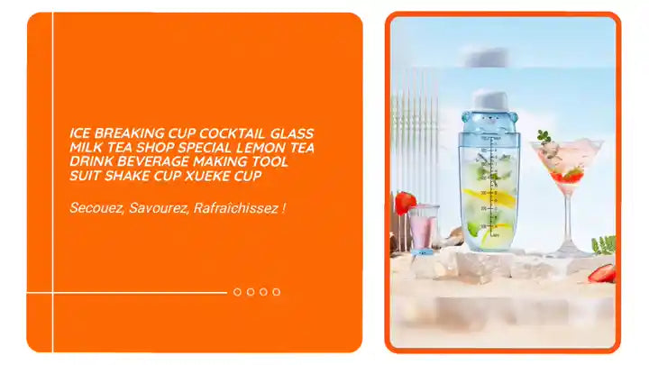 Ice breaking Cup cocktail glass milk tea shop special lemon tea drink beverage making tool suit shake Cup Xueke Cup by@Outfy