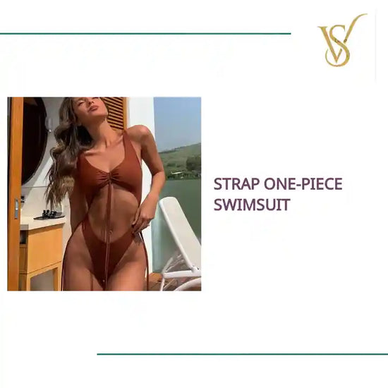 Strap One-Piece Swimsuit by@Outfy