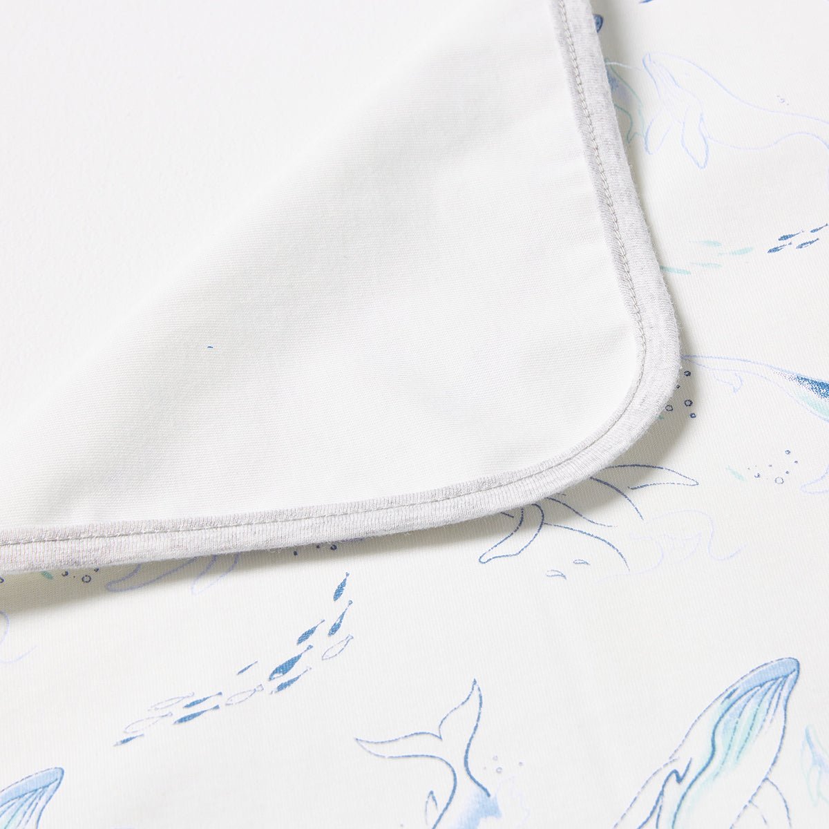 Swimming Whale Waterproof Baby White Changing Mat