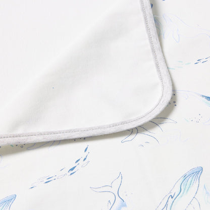 Swimming Whale Waterproof Baby White Changing Mat
