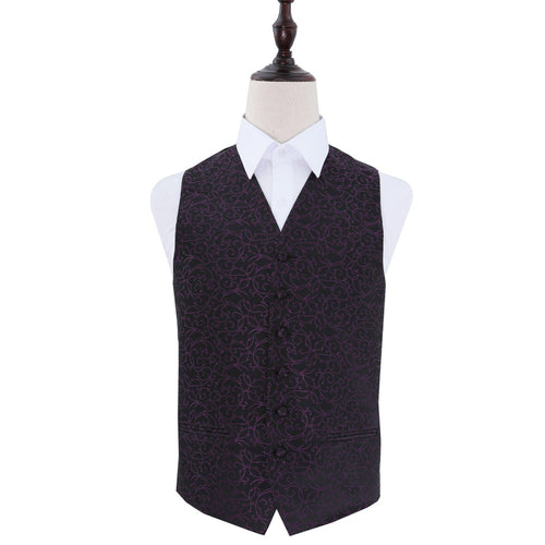 Swirl Waistcoat - Black & Purple, 36'