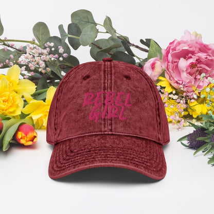 Vintage Cap REBEL GIRL Vintage Cotton Twill Cap