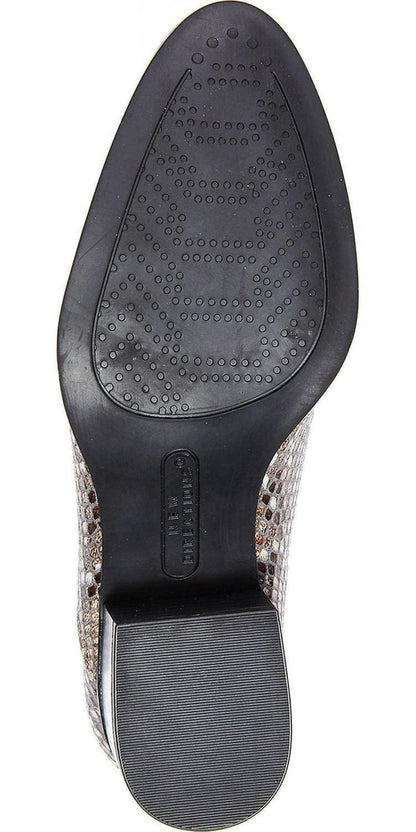 Womens Shoe - Low Heel Snakeskin Style Fredricka Booties (size 7.5)